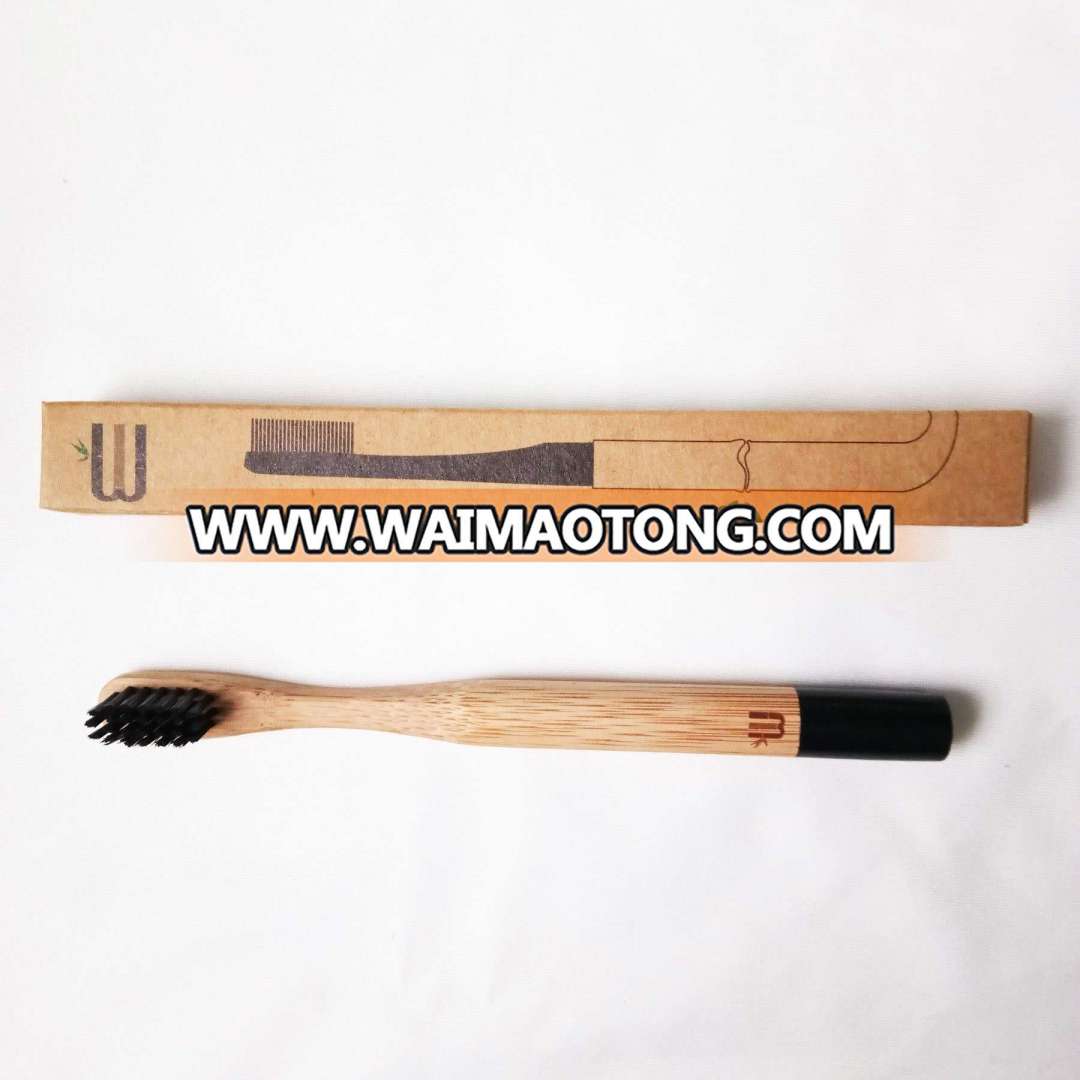 Biodegradable Hot Sale Bamboo Toothbrush Black Toothbrush