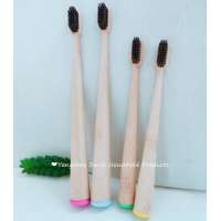 Biodegradable New Active Charcoal Bamboo Toothbrush with Painting